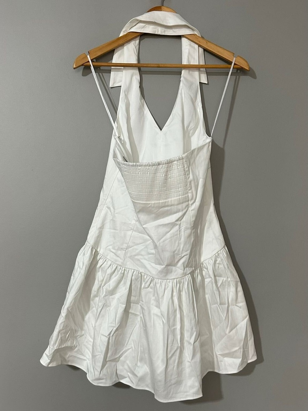 Anthropologie Cream Halter Mini Dress - Picture 6 of 7